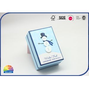 Button Decorated Rigid Shoulder Box with 3 Pieces Cardboard for Bar Soap