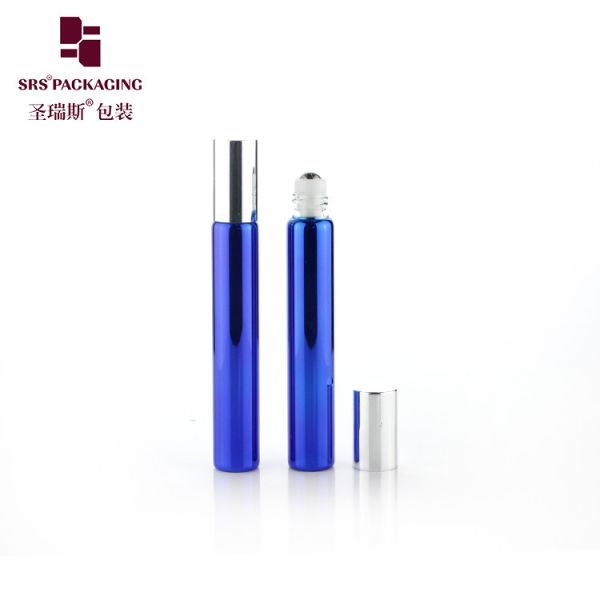 BLP-10ML Stock samples Free for stock color samples Clear Glass Roller Ball Roll On Via Transparent