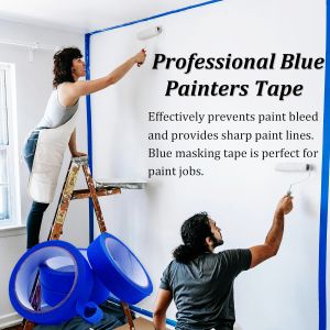 Heat Resistant UV 14 Days No Residue Multi-Surface Blue Crepe Paper Painters