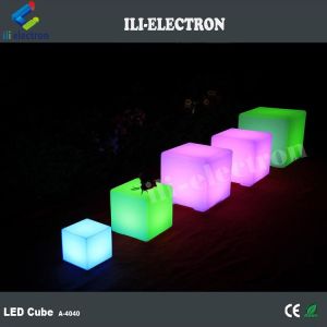 Remote Control Rgb Color Changing Battery Rechargeable Plastic Illuminated Cube