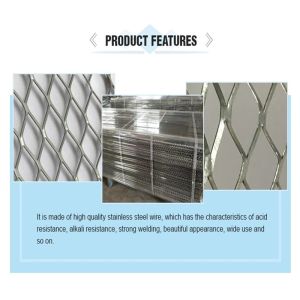 CE Expanded Metal Wire Mesh , V groove Diamond Mesh Metal Lath