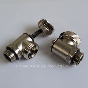 Heating Manifold End Cap Drain Valve , Manifolds End Cap with Vent & Drain Valve