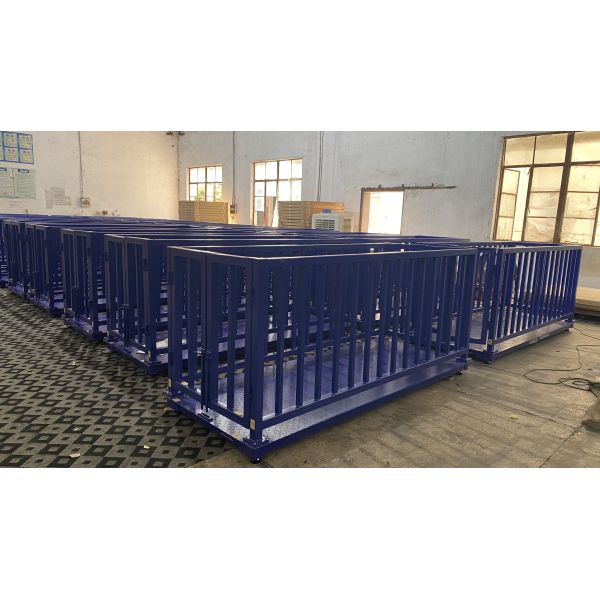 LED Digital Display 1 Ton Cattle Livestock Weight Scales with Cage Stable Performance Heavy Duty Industrial Floor Scale