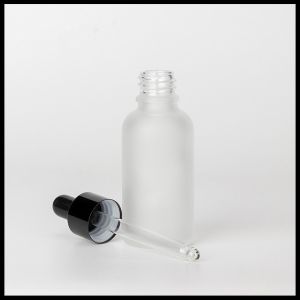 Frosted Clear Empty Essential Oil Bottles Glass Material Plastic Cap PE Inserts