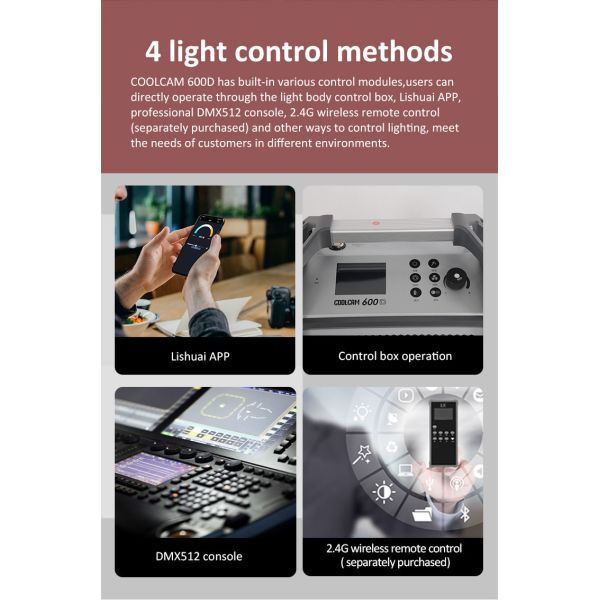 660W COOLCAM 600D High Power COB Spotlight For Photographic / Movie