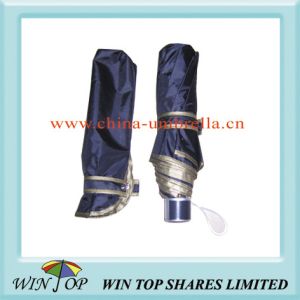 Wholesale 21" 3 Fold Telescopic Gold Umbrella from china suppliers