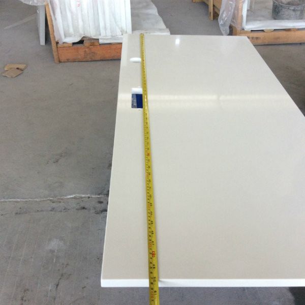 Solid White Quartz Kitchen Countertops , Engineered Granite Countertops