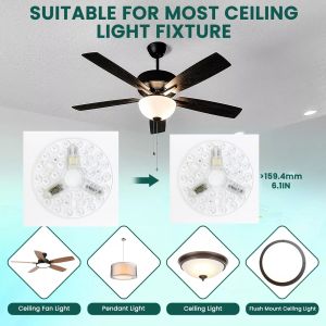 Wholesale ERP Rosh LED Modules 5CCT 12W/18W/24W DIP Switch Ceiling Light Fan With Witch Power Replaces LED Module from china suppliers