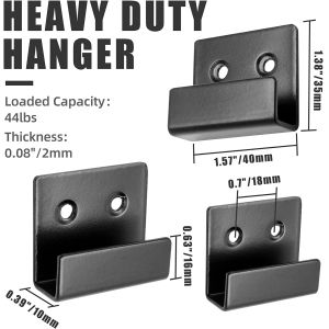 Supporting Fixed Hook Mounting Bracket Tile Display Wall Hanging Rack in Black