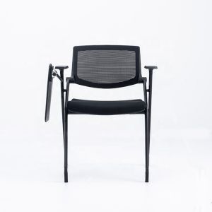 Stainless Steel Stackable Conference Tablet Chair with Fabric Padding and