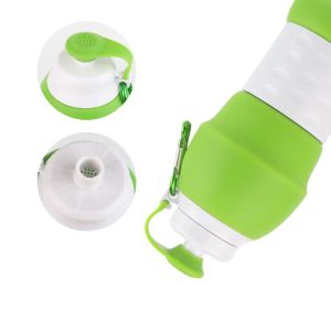 Customized Silicone Collapsible Water Bottles 580ml Easy To Clean