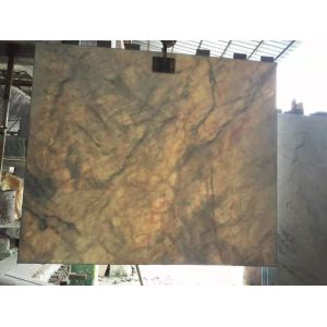 China Yabo White Marble Stone Slab Translucent Grey Cloud 1.5cm Thick on sale