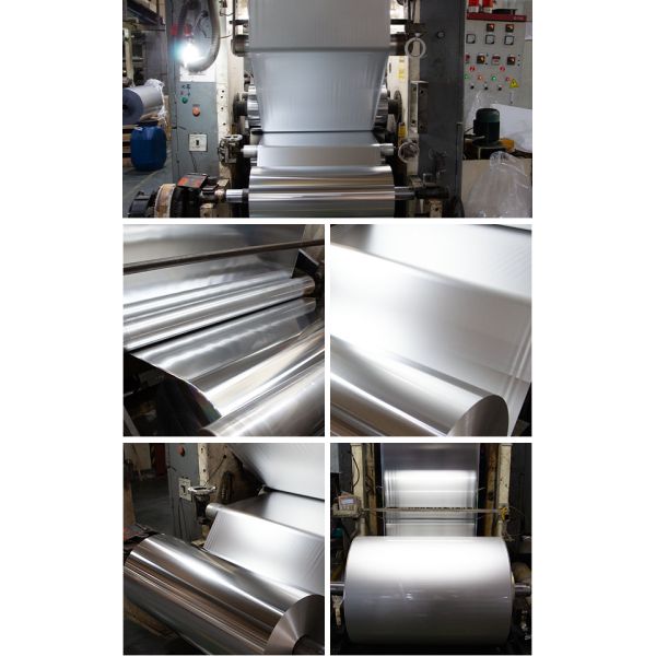 Double Side Aluminium Foil Polyester Flexible Duct Laminating Film