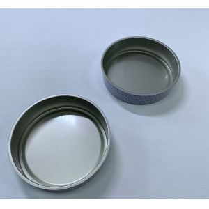 Plain Empty Metal Tin Can With Easy Open Lid , Round Tin Can For Fish / Soup /