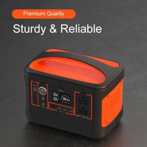 Rechargeable Portable Power Stations 600W LiFePO4 Type C With Light