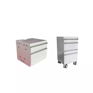 Hospital Bedside Medical Drawer Cabinet Electro Plating Metal Sheet Fabrication