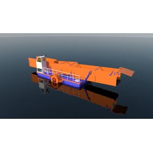 Hyaraulic Propulsion Aquatic Weed Transportation Barge With 45cbm loading