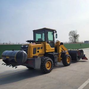 Front Mounted Sweeper Loader Machine Strong Power Four-Wheel Drive