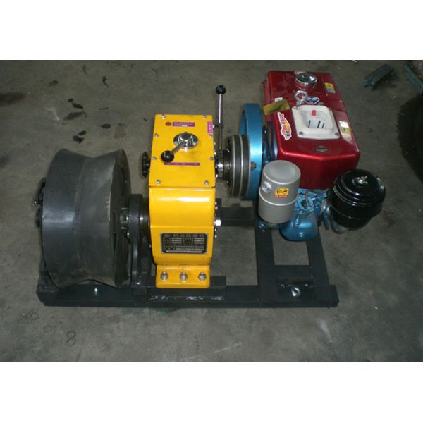 Quality 5 Ton Diesel Engine Cable Winch Puller With 400 Diameter Cable Capstan for Wire Rope Pulling for sale
