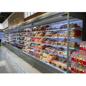 Super Market Upright Open Chiller Fridge With Adjustable Shelf