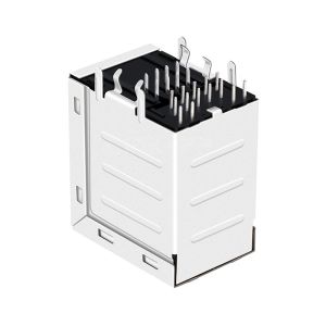 LPJU5303B50NL 100/1000 Base-T RJ45 Jack with Dual USB Modular Connector Tab Up