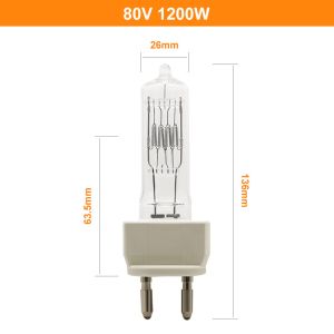 80V 1200W 230v 1000w Halogen Lamp G22 Two Pin Halogen Bulb