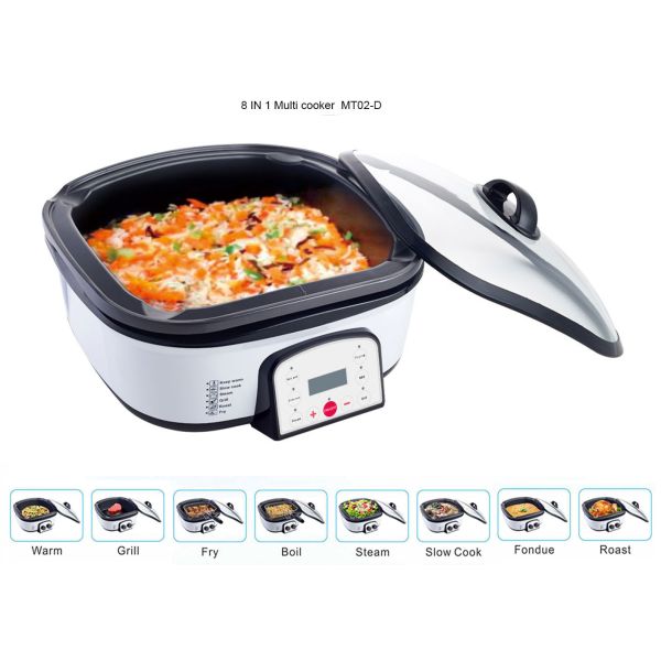 Steaming Electric Multi Cooker , All Purpose Cooker Variable Temperature Controls Smokless