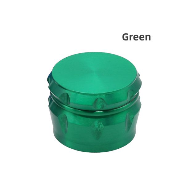 Flat Drum Shaped Side Concave Metal Herb Grinder Cigarette Set