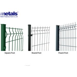 3D Curved Welded Wire Mesh Fence Galvanized PVC Coated 50X100MM