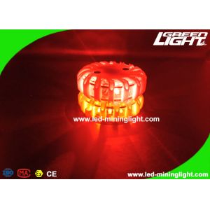 Rechargeable Amber Led Road Flares Emergency Disc , Super Bright Durable