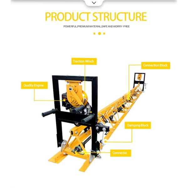 Control Type Semiautomatic Super Concrete Vibratory Truss Screed Machine for Leveling