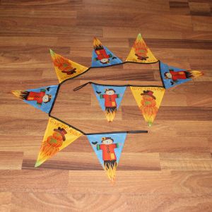 Wholesale Fall Harvest Triangle Flag Bunting Scarecrow from china suppliers
