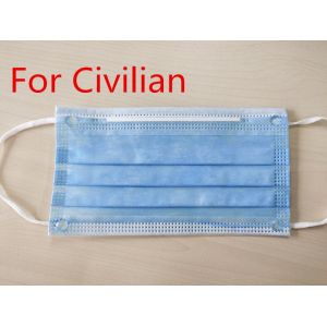 3 Laypers Medical Grade Face Mask , Disposable Surgical Mask Prevent Spittle