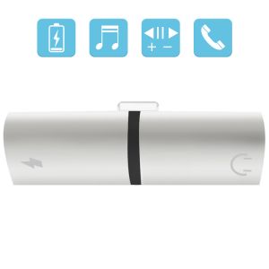 Zinc Alloy Headphone Jack Adapter Dongle 2 In 1 Splitter Converter For IPhone