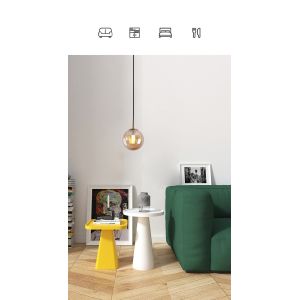 Colorful Modern Glass Globe Pendant Light For Dinning Room