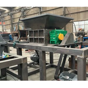 Wholesale Long Service Life Twin Shaft Hob Shredder for OEM Waste Clothes Fishing Net Mulch Film from china suppliers