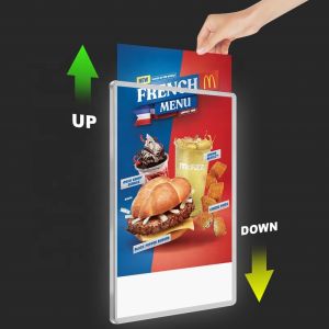Indoor Advertising LED Light Box with Ultra Thin Design and Wall Mounted