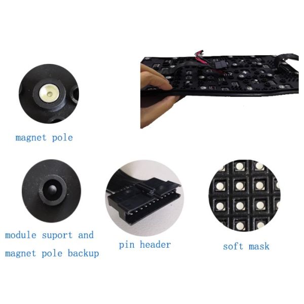 Curved Indoor Soft Led Screen Slim Modules 10W 1920Hz With Low Power Consumption