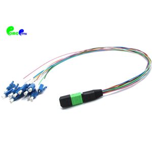 MPO Trunk Cable Fanout 0.9mm 12F MPO Male - LC UPC 9 / 125μm With 12 Colors OS2