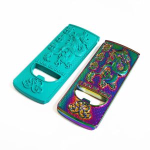 3D Die Cast Zinc Alloy USS Metal Bottle Openers With Rainbow Or Green Finish