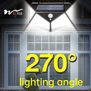 1000LM 100 LED Solar Powered Lights Solar Motion Detector Lights