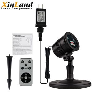 Outdoor Red And Green Starry Projection Light 3 Working Modes Waterproof Plug In