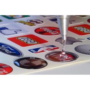 PLC Touch Screen Control System Epoxy Resin Dome Sticker Machine for Silicone