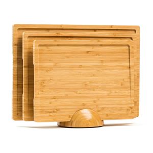 Wholesale Large End Grain Bamboo Cutting Board with Juice Groove and Customized Logo from china suppliers