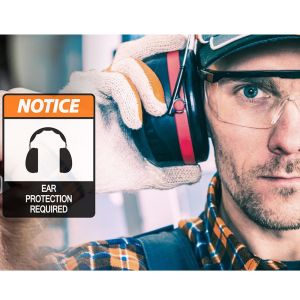 Black EM108 CE EN352 31dB ABS Shell Safety Earmuffs for Noise Reduction and