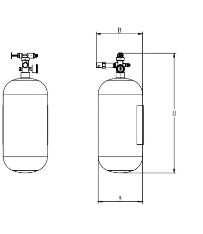 Elliptical HFC - 227ea FM200 Fire System For Small Electrical Room Protection