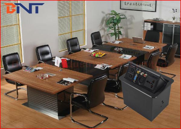 Quality Table Hidden Press Pop Up Desktop Power Sockets with Bottom Connection Panel for sale