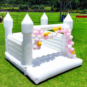 Commercial White Bounce House Water Slide Inflatable Bouncer with Customized