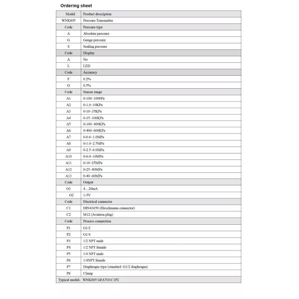 Integral Intelligent Pressure Transmitter Stainless steel 304 With 1 Year Warranty