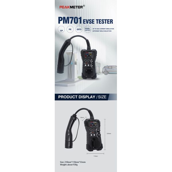 Quality PM701 EVSE Tester High-Performance Diagnosis Machine For Cars EVSE Adaptor For All Standard AC Charging Stations with  PE Pre-Testing for sale